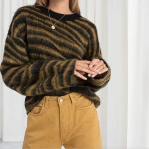 & Other Stories Tiger Mohair Sweater